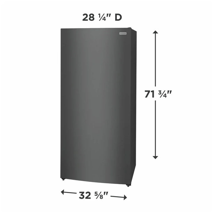 Frigidaire FRUF2020AN Upright Freezer, 33 inch Width, 20 cu. ft. Capacity, Automatic, Reversible Door, Interior Light (Freezer), Carbon colour