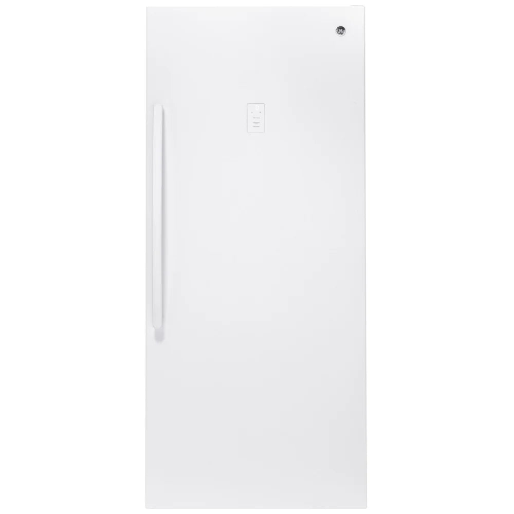 GE FUF21DLRWW Upright Freezer, 33 inch Width, 21.3 cu. ft. Capacity, Frost Free, ENERGY STAR Certified, Interior Light (Freezer), White colour Garage ready