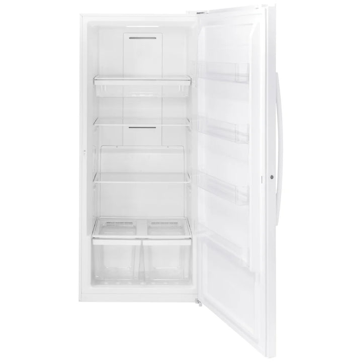 GE FUF21DLRWW Upright Freezer, 33 inch Width, 21.3 cu. ft. Capacity, Frost Free, ENERGY STAR Certified, Interior Light (Freezer), White colour Garage ready