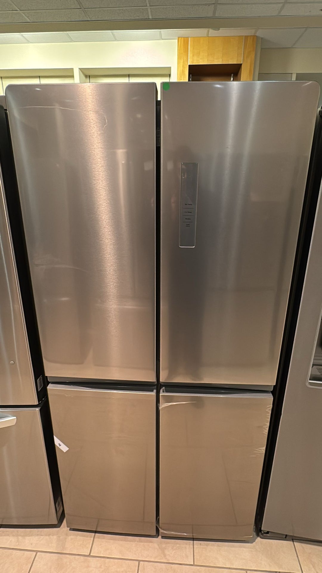 Frigidaire FRQG1721AV Counter Depth French Door Refrigerator, 33 inch Width, 17.4 cu. ft. Capacity, Counter Depth, Brushed Steel colour
