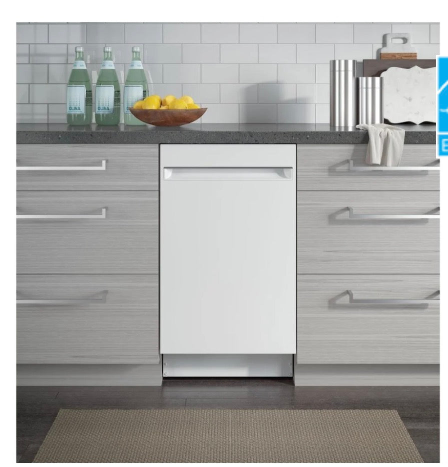 PDT145SGLWW
GE Profile PDT145SGLWW Dishwasher, 18 inch Exterior Width, 47 dB Decibel Level, Fully Integrated, Stainless Interior, 3 Wash Cycles, 8 Capacity (Place Settings), Hard Food Disposal, 2 Loading Racks, Wifi Enabled, white