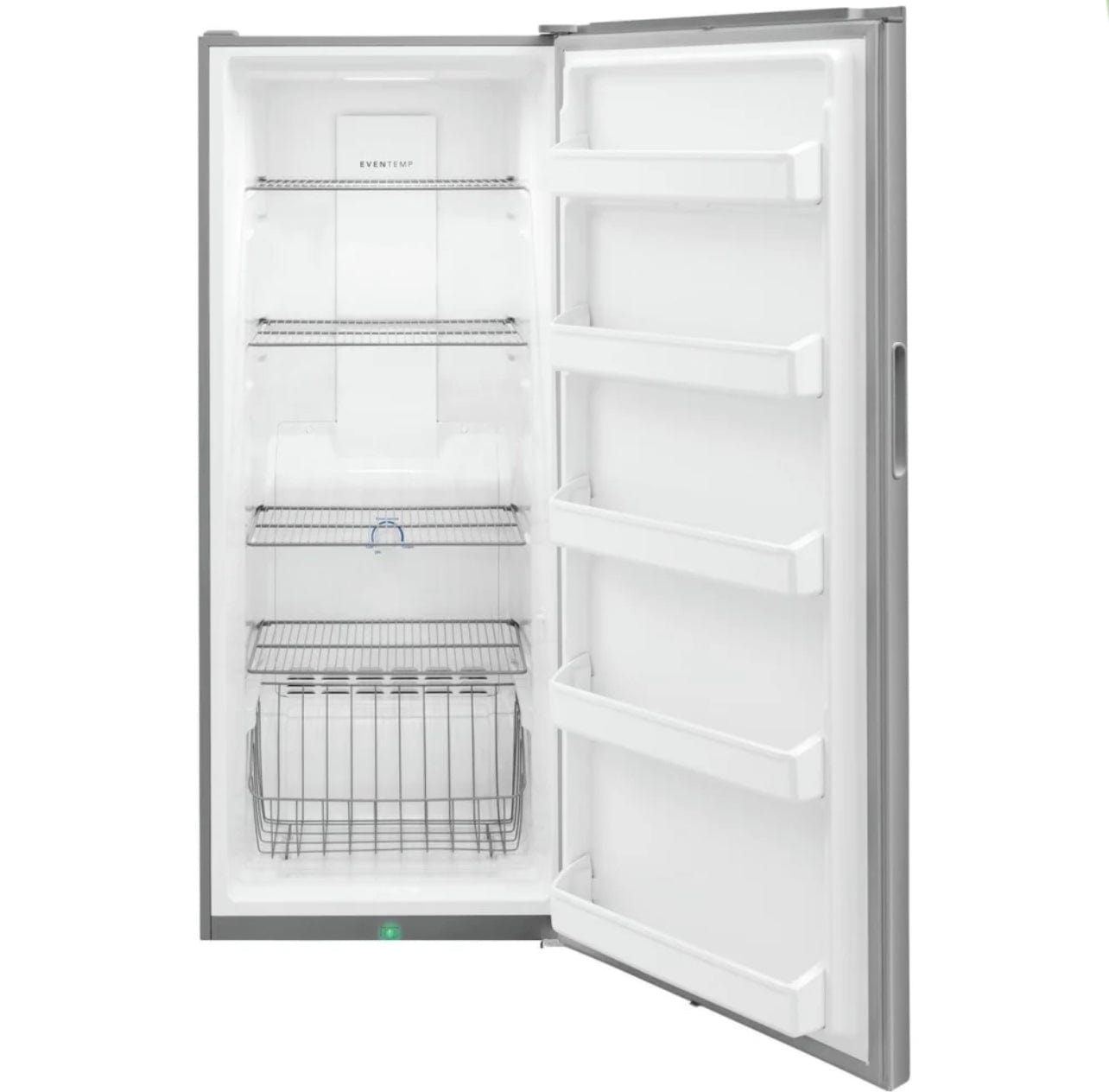 Frigidaire FFFU16F2VV Upright Freezer, 16 cu. ft. Capacity, Automatic, Reversible Door, Interior Light (Freezer), Stainless Steel colour Garage Ready, Frost Free
