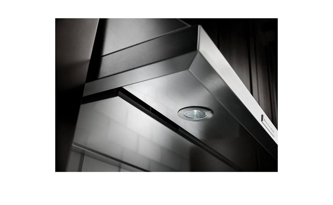 KitchenAid KVUB606DSS Range Hood, 36 inch Exterior Width, Canopy, Under-Cabinet, 600 CFM, 7.0, LED, Dishwasher Safe Filters, 4, Stainless Steel colour Blower Included
