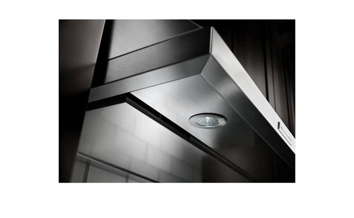 KitchenAid KVUB606DSS Range Hood, 36 inch Exterior Width, Canopy, Under-Cabinet, 600 CFM, 7.0, LED, Dishwasher Safe Filters, 4, Stainless Steel colour Blower Included