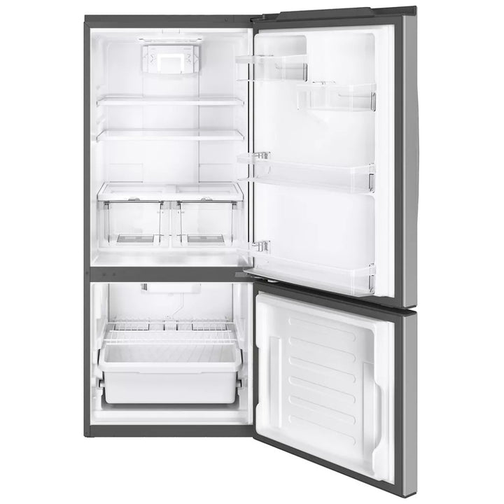 GE GBE21ASKSS Bottom Freezer Refrigerator, 30 inch Width, ENERGY STAR Certified, 20.9 cu. ft. Capacity, Stainless Steel colour