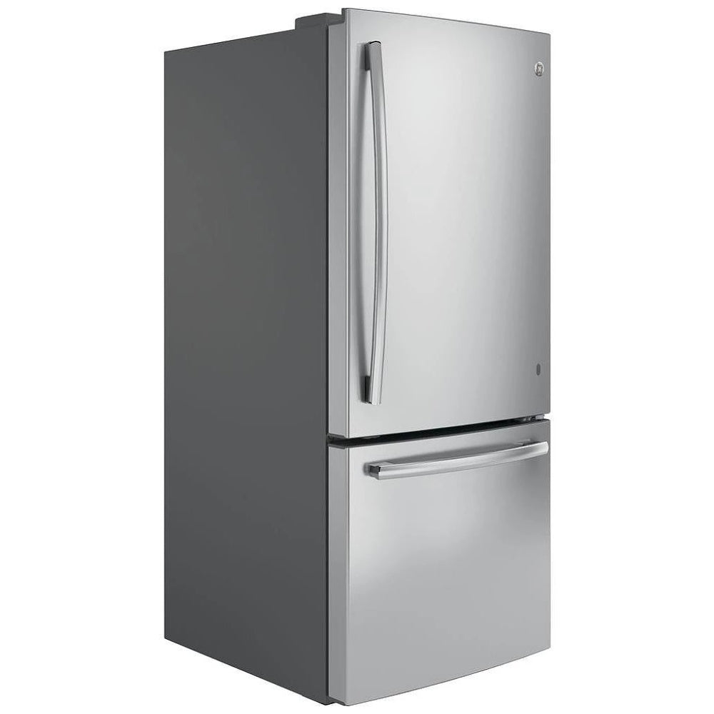 GE GBE21ASKSS Bottom Freezer Refrigerator, 30 inch Width, ENERGY STAR Certified, 20.9 cu. ft. Capacity, Stainless Steel colour