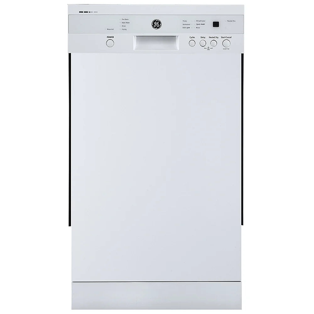 GE GBF180SGMWW 18″ Built-In Dishwasher – White