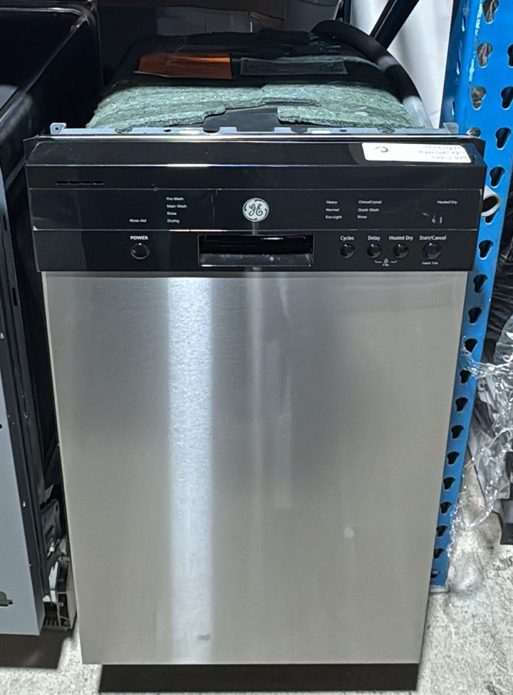 GE 18" Built-In Front Control Dishwasher with Stainless Steel Tall Tub Stainless Steel - GBF180SSMSS