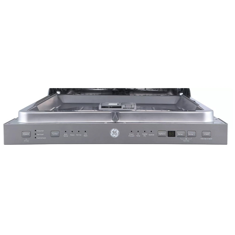 GE Dishwasher, 24" Exterior Width, Lid Scratched,52 dB Decibel Level, Fully Integrated, Stainless Steel (Interior), 4 Wash Cycles GBP534SSPSS