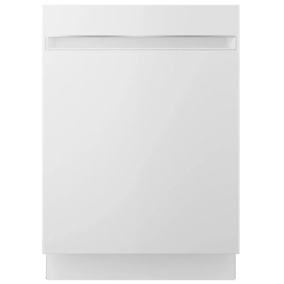 GE GBT500SGVWW Dishwasher, 24 inch Exterior Width, 50 dB Decibel Level, Fully Integrated, Stainless Interior, 3 Wash Cycles, 14 Capacity (Place Settings), Hard Food Disposal, 2 Loading Racks, White colour