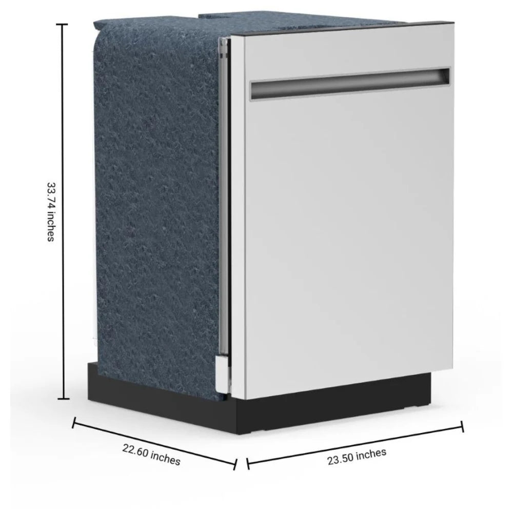 GE GBT500SSVSS Dishwasher, 24 inch Exterior Width, 50 dB Decibel Level, Fully Integrated, 3 Wash Cycles, 14 Capacity (Place Settings), Hard Food Disposal, Stainless Steel color