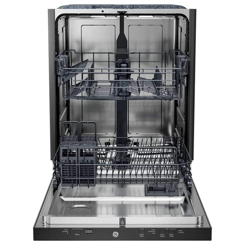 GE GBT500SSVSS Dishwasher, 24 inch Exterior Width, 50 dB Decibel Level, Fully Integrated, 3 Wash Cycles, 14 Capacity (Place Settings), Hard Food Disposal, Stainless Steel color