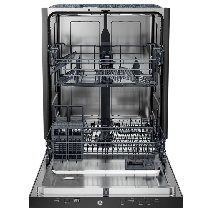 GE GBT500SSVSS Dishwasher, 24 inch Exterior Width, 50 dB Decibel Level, Fully Integrated, 3 Wash Cycles, 14 Capacity (Place Settings), Hard Food Disposal, Stainless Steel color