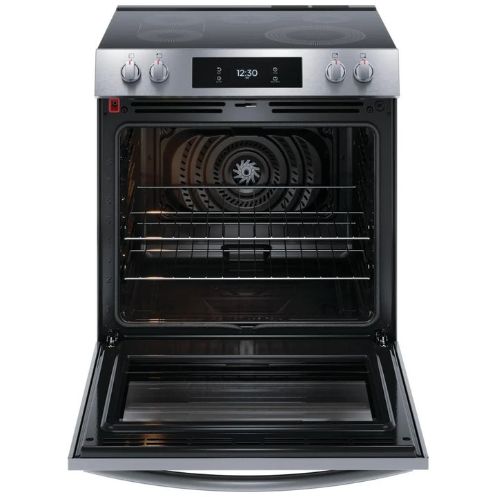 Frigidaire Gallery GCFE306CBF Range, Electric, 30 inch Exterior Width, 5 Burners, 6.2 cu. ft. Capacity, Stainless Steel Steam Cooking,