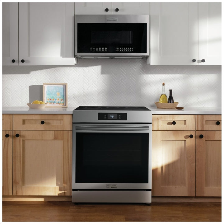 Frigidaire Gallery GCFI307CBF Induction Range, 6.2 cu. ft. Capacity, 30 inch Exterior Width, Convection, 5 Burners, Storage Drawer, Air Fry, Self Clean,