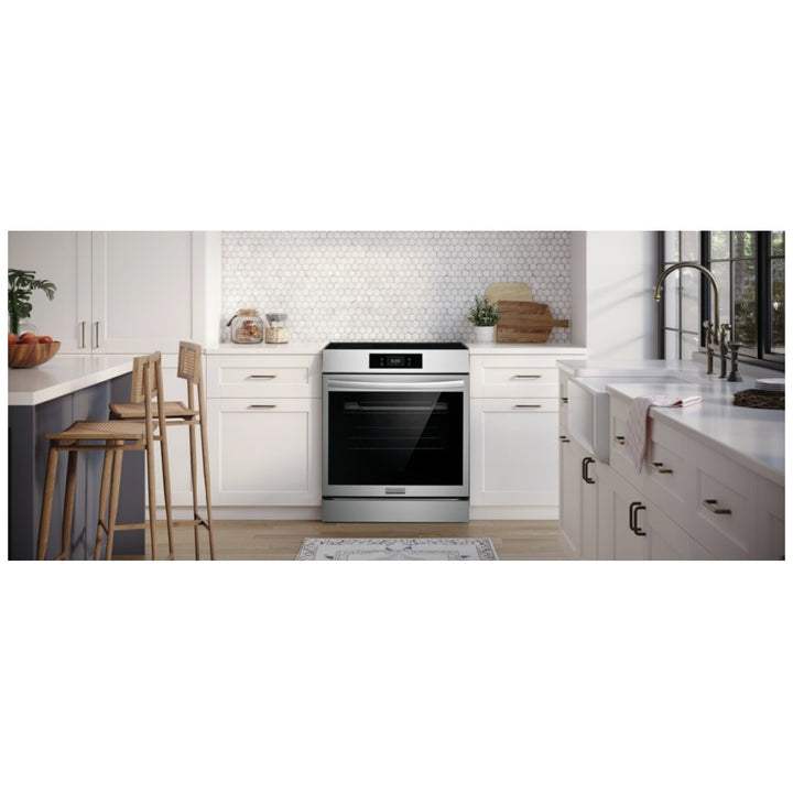 Frigidaire Gallery GCFI307CBF Induction Range, 6.2 cu. ft. Capacity, 30 inch Exterior Width, Convection, 5 Burners, Storage Drawer, Air Fry, Self Clean,