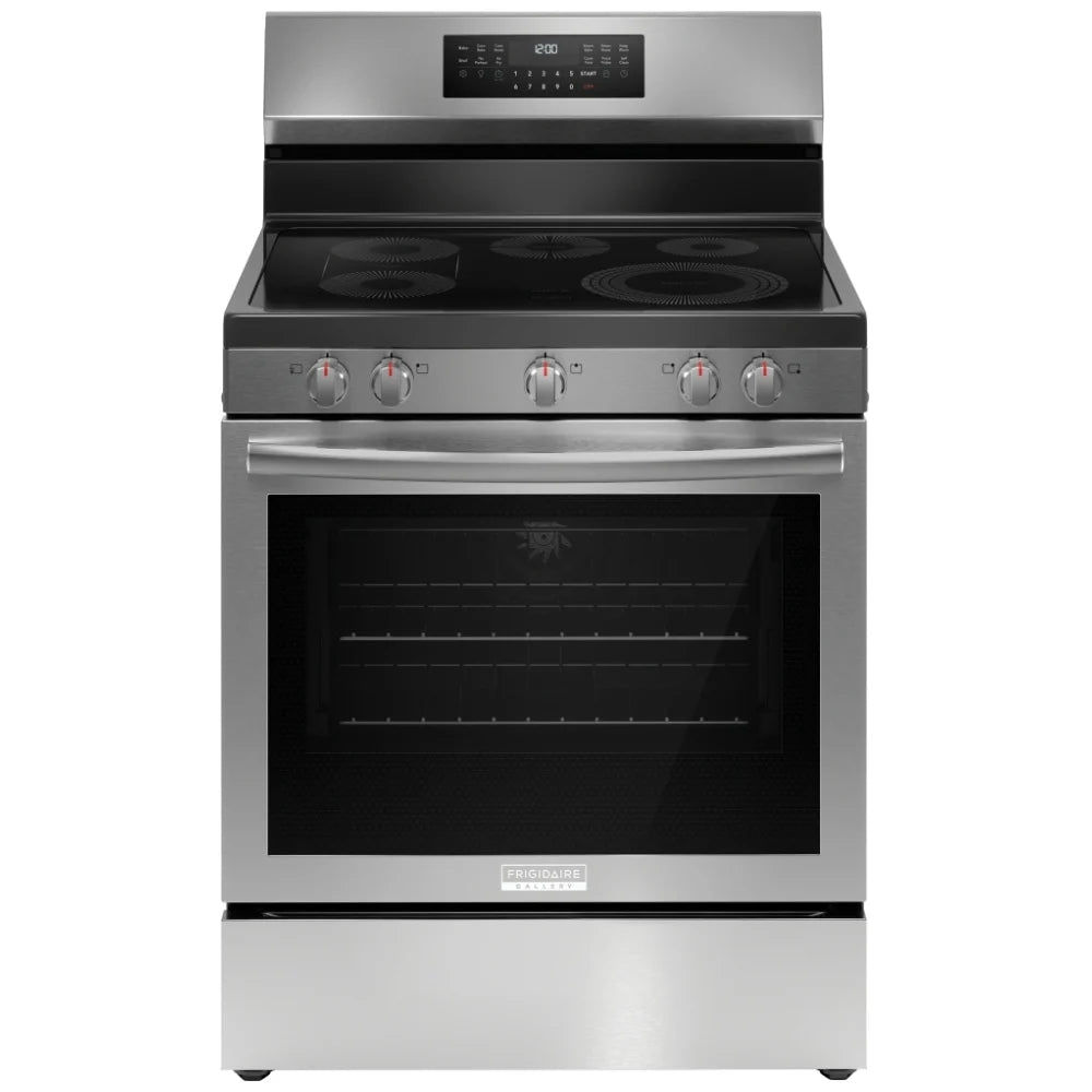 Frigidaire Gallery GCRE306CBF Range, Electric, 30" Exterior Width, Convection, 5 Burners, 5.3 cu. ft. Capacity, Stainless Steel
