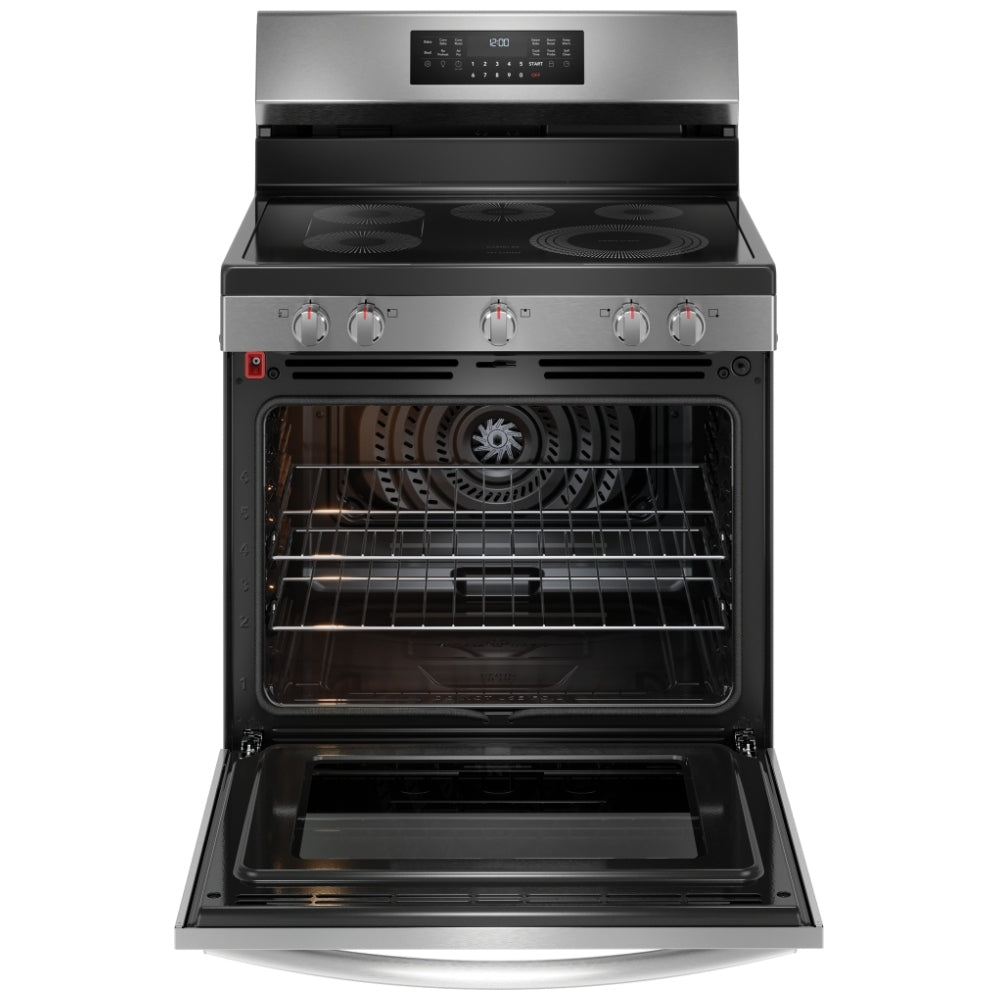 Frigidaire Gallery GCRE306CBF Range, Electric, 30" Exterior Width, Convection, 5 Burners, 5.3 cu. ft. Capacity, Stainless Steel