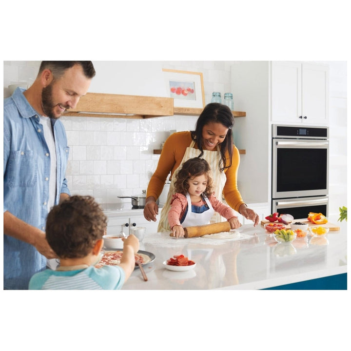 Frigidaire Gallery GCWD3067AF Double Wall Oven, 30 inch Exterior Width, Convection, Self Clean, 10.6 cu. ft. Capacity, Temperature Probe, Air Fry, Stainless Steel colour True European Convection, Air Fry, Steam Cooking, Telescopic Gliding Extension Rack