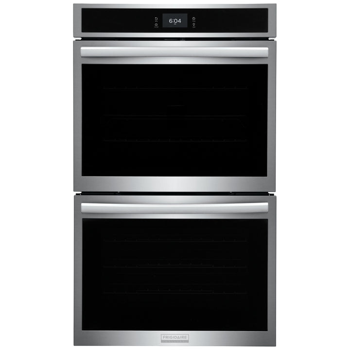Frigidaire Gallery GCWD3067AF Double Wall Oven, 30 inch Exterior Width, Convection, Self Clean, 10.6 cu. ft. Capacity, Temperature Probe, Air Fry, Stainless Steel colour True European Convection, Air Fry, Steam Cooking, Telescopic Gliding Extension Rack
