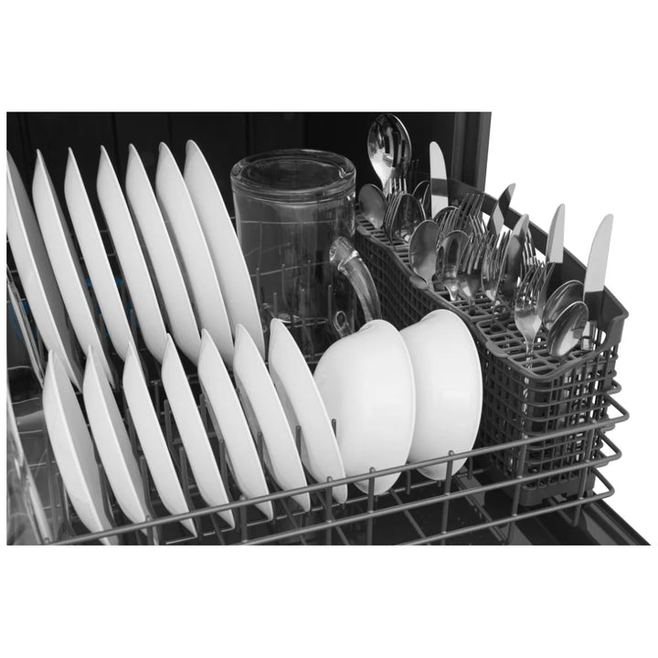 Frigidaire Gallery GDPH4525AF Dishwasher, 24 inch Exterior Width, 42 dB Decibel Level, Fully Integrated, Plastic Interior, 8 Wash Cycles, 14 Capacity (Place Settings), Hard Food Disposal, 2 Loading Racks, Stainless