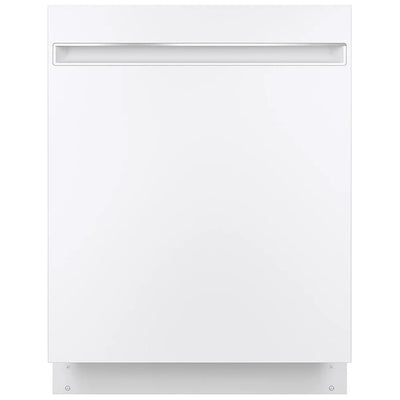 GE GDT225SGLWW Dishwasher, 24 inch Exterior Width, 51 dB Decibel Level, Fully Integrated, Stainless Interior, 3 Wash Cycles, 12 Capacity (Place Settings), Hard Food Disposal, 2 Loading Racks, Wifi Enabled, White colour