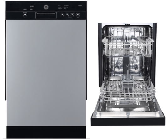 GE 18" Built-In Front Control Dishwasher with Stainless Steel Tall Tub Stainless Steel - GBF180SSMSS