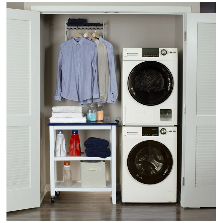 GE GFW148SSM1WW Front Load Washer, 24 inch Width, 2.8 cu. ft. Washer Capacity, 1,400 RPM Washer Spin Speed, 14 Wash Cycles, 5 Temperature Settings, Water Heater, Steam Clean, ENERGY STAR Certified, White colour