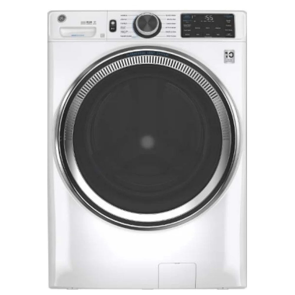 GE GFW550SMNWW Front Load Washer, 28 inch Width, ENERGY STAR Certified, 5.5 cu. ft. Capacity, 10 Wash Cycles, 5 Temperature Settings, Stackable, White