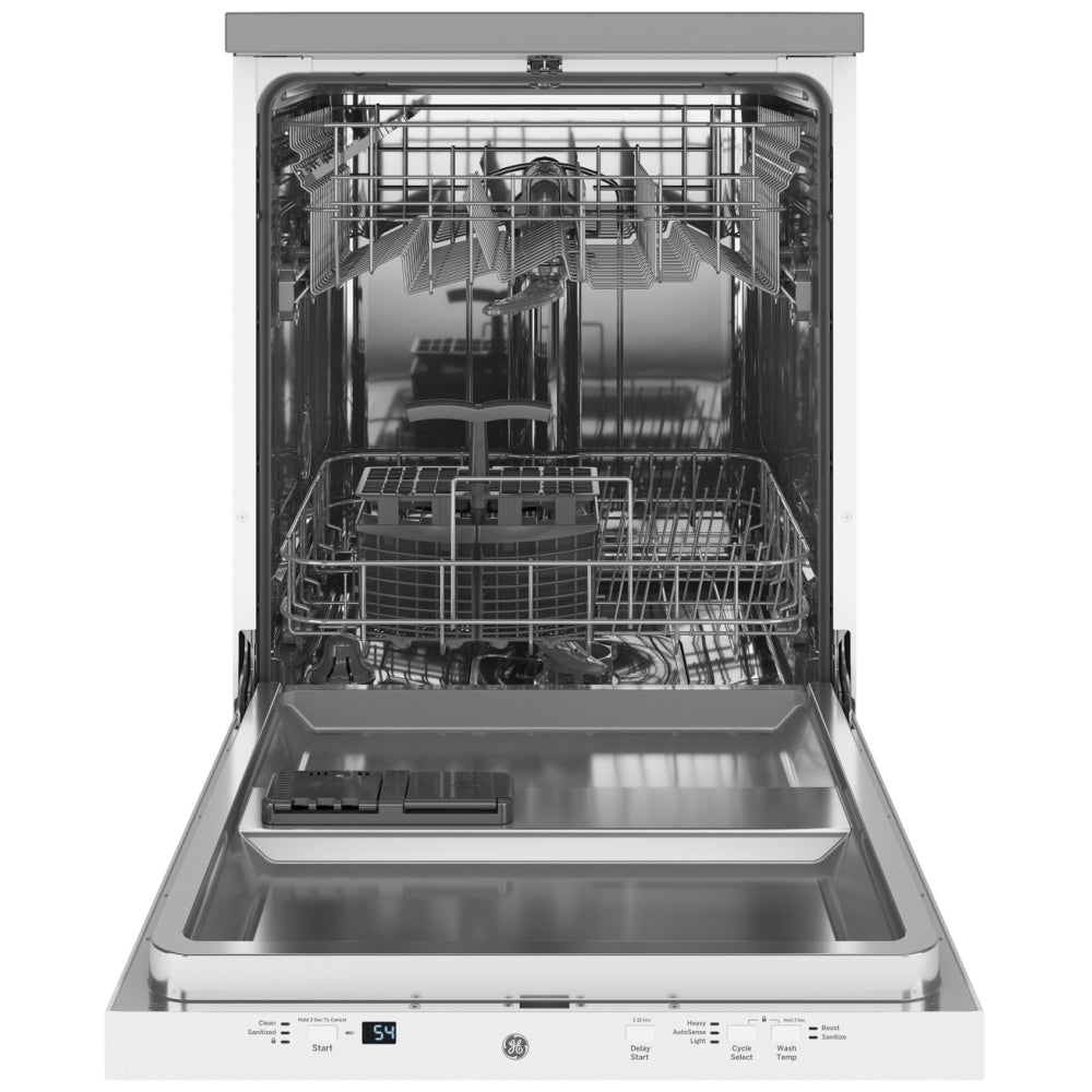 GE 23.62'' 58dB Portable Dishwasher (GPT225SGLWW) - White