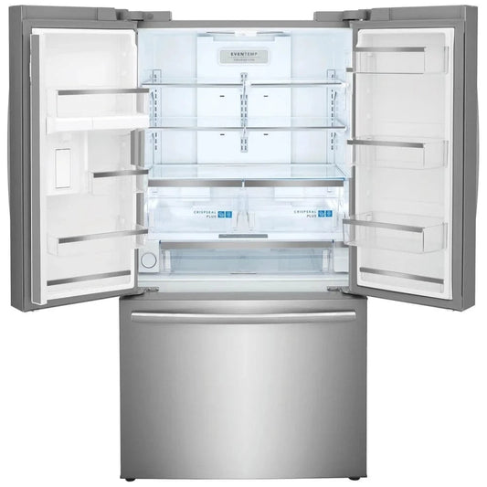 Frigidaire Gallery GRFG2353AF Counter Depth French Door Refrigerator, 36 inch Width, ENERGY STAR Certified, 23.3 cu. ft. Capacity, Counter Depth, Water Dispenser (Interior), Ice Dispenser (Freezer Located), Stainless Steel color