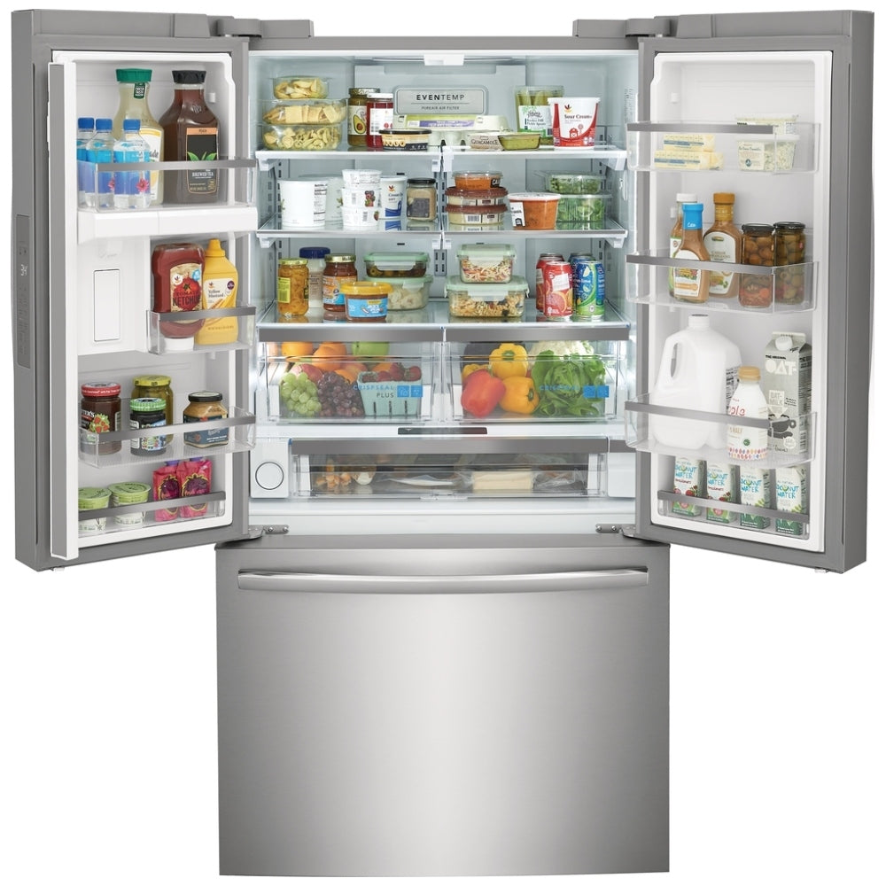 Frigidaire Gallery GRFG2353AF French Door Refrigerator, 36 inch Width, 23.3 cu. ft. Capacity, Counter Depth, Water Dispenser (Interior), Ice Dispenser (Freezer Located), ENERGY STAR Certified, Stainless Steel colour