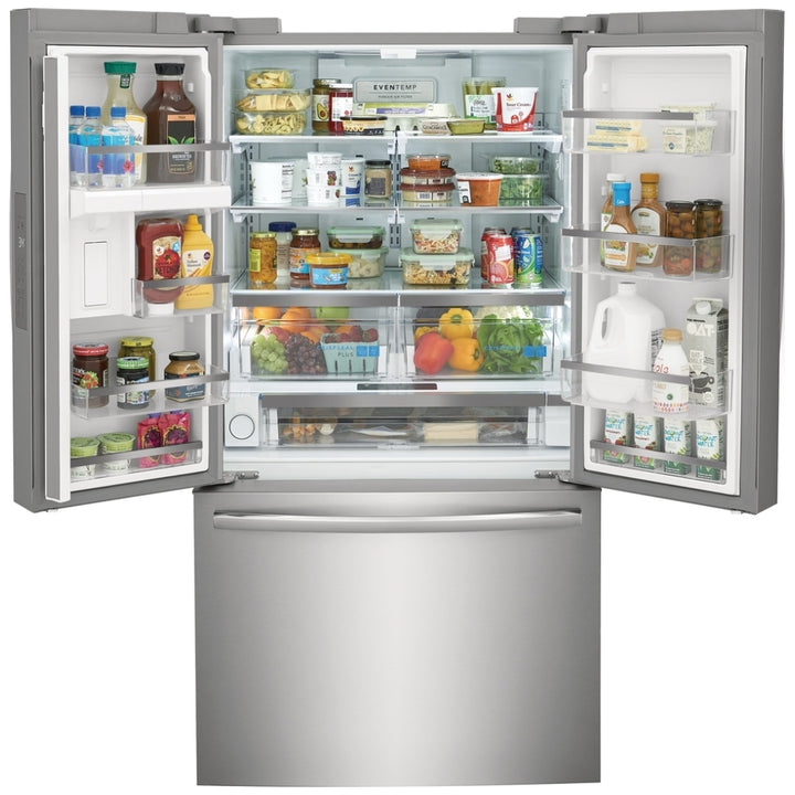 Frigidaire Gallery GRFG2353AF French Door Refrigerator, 36 inch Width, 23.3 cu. ft. Capacity, Counter Depth, Water Dispenser (Interior), Ice Dispenser (Freezer Located), ENERGY STAR Certified, Stainless Steel colour