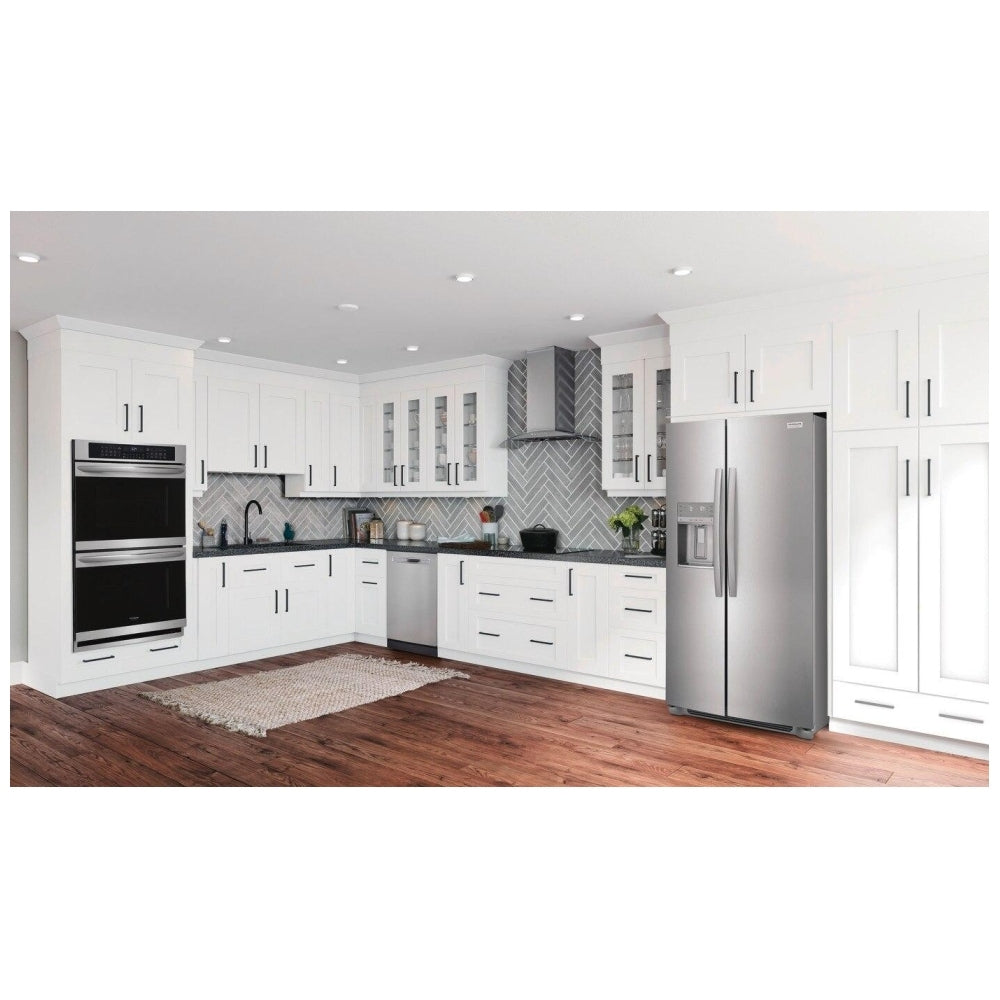 Frigidaire Gallery GRSS2652AF Side by Side Refrigerator, 36 inch Width, Ice Dispenser (Thru Door), Water Dispenser (Exterior), 25.6 cu. ft. Capacity, Stainless Steel colour