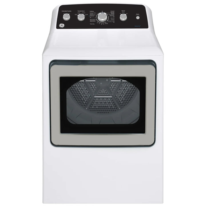 GE GTD49EBMRWS Electric Dryer, 7.2 cu. ft. Dryer Capacity, 4 Temperature Settings, Steel Drum, White color