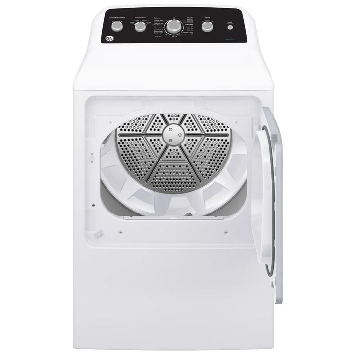 GE GTD49EBMRWS Electric Dryer, 7.2 cu. ft. Dryer Capacity, 4 Temperature Settings, Steel Drum, White color
