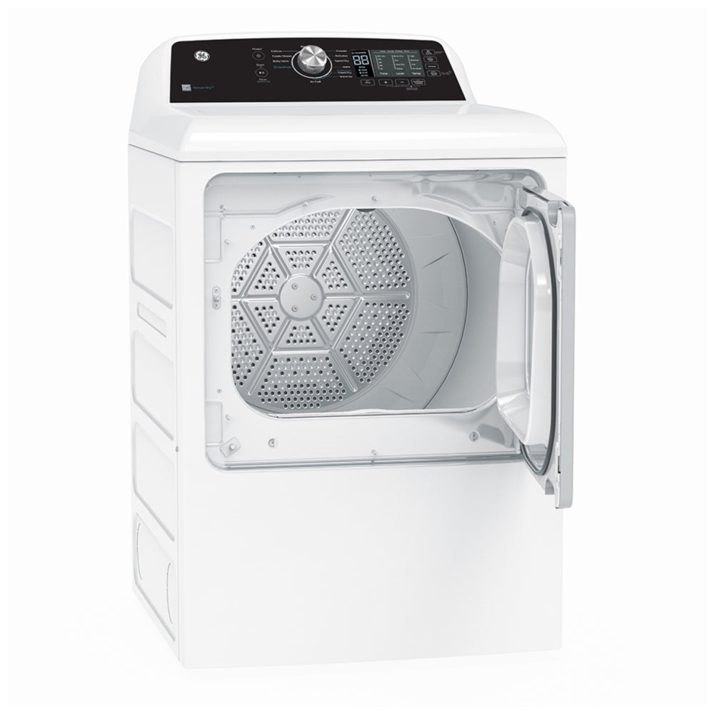 GE GTD68EBMRWS Electric Dryer, 7.4 cu. ft. Dryer Capacity, 12 Dry Cycles, 4 Temperature Settings, Vented, White colour