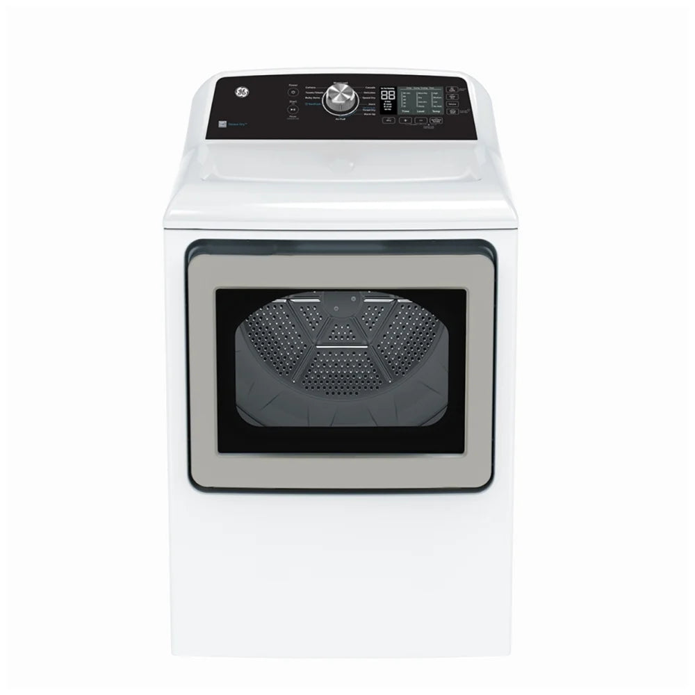 GE GTD68EBMRWS Electric Dryer, 7.4 cu. ft. Dryer Capacity, 12 Dry Cycles, 4 Temperature Settings, Vented, White colour