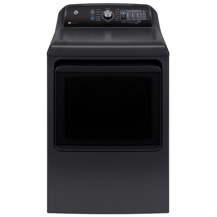 GE GTD69EBPTDG Dryer, 27 1/16 inch Width, Electric Dryer, 7.4 cu. ft. Capacity, 4 Temperature Settings, Diamond Grey colour SaniFresh, Damp Alert,Sensor Dry,Aluminized Alloy Drum