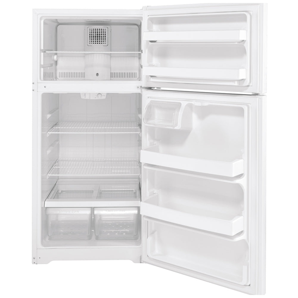 GE (GTE16DTNRWW) Top Freezer Refrigerator, 28" Width, ENERGY STAR Certified, White colour