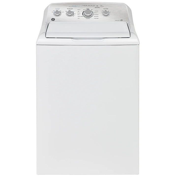 GE GTW451BMRWS Top Load Washer, 27 inch Width, 4.9 cu. ft. Washer Capacity, 800 RPM Washer Spin Speed, 14 Wash Cycles, 6 Temperature Settings, White colour (Contains Agitator); Soft Close Lid