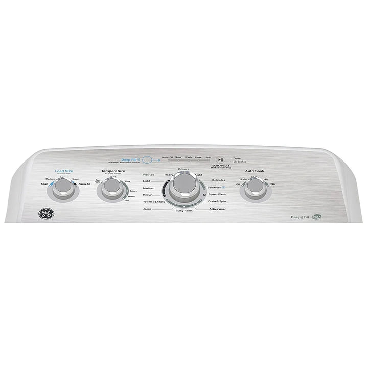 GE GTW451BMRWS Top Load Washer, 27 inch Width, 4.9 cu. ft. Washer Capacity, 800 RPM Washer Spin Speed, 14 Wash Cycles, 6 Temperature Settings, White colour (Contains Agitator); Soft Close Lid