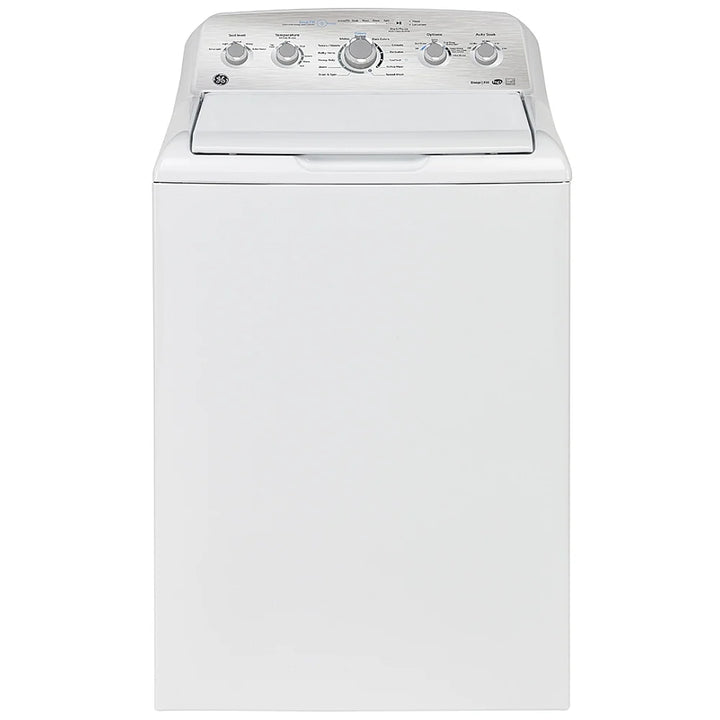 GE GTW490BMRWS Top Load Washer, ENERGY STAR Certified, 4.9 cu. ft. Washer Capacity, 13 Wash Cycles, 6 Temperature Settings, 800 RPM Washer Spin Speed, Agitator, White color (Contains Agitator)