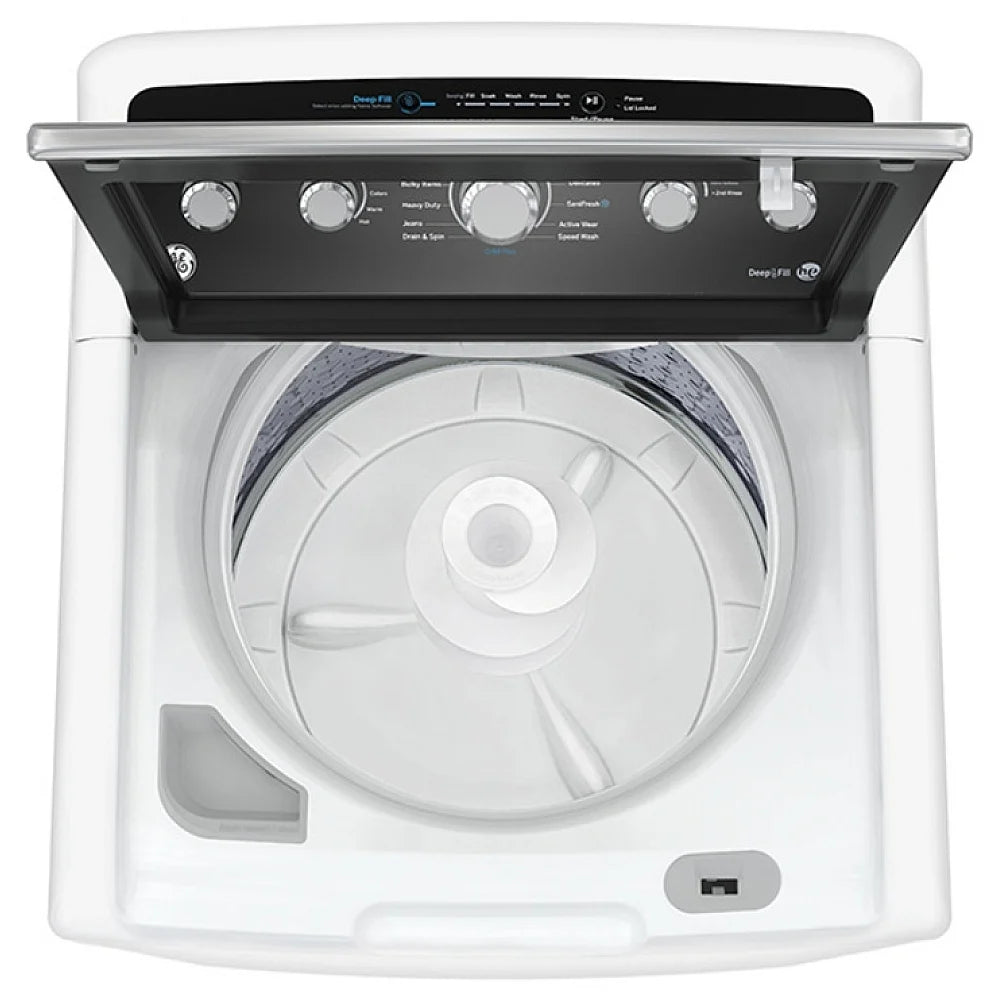 GE GTW491BMRWS Top Load Washer, 4.9 cu. ft. Washer Capacity, 13 Wash Cycles, 6 Temperature Settings, 800 RPM Washer Spin Speed, Agitator, White color