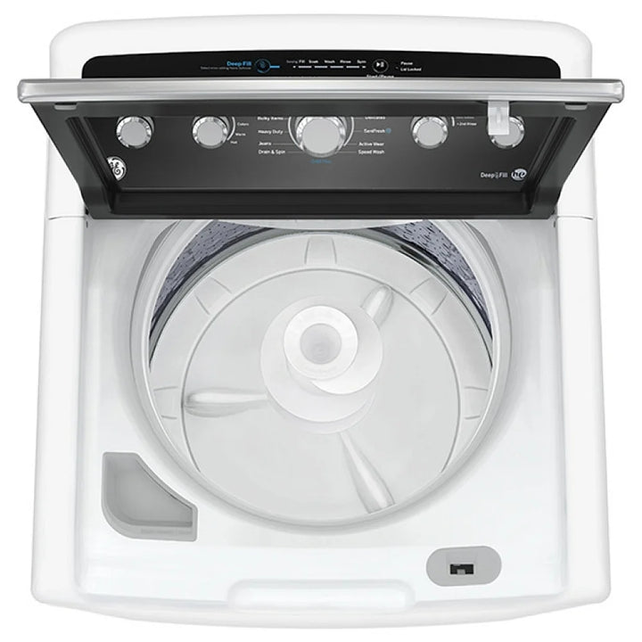 GE GTW491BMRWS Top Load Washer, 4.9 cu. ft. Washer Capacity, 13 Wash Cycles, 6 Temperature Settings, 800 RPM Washer Spin Speed, Agitator, White color