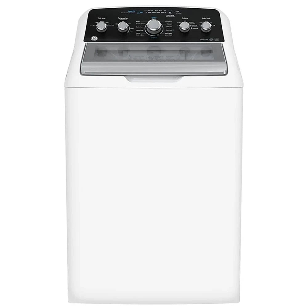 GE GTW491BMRWS Top Load Washer, 4.9 cu. ft. Washer Capacity, 13 Wash Cycles, 6 Temperature Settings, 800 RPM Washer Spin Speed, Agitator, White color
