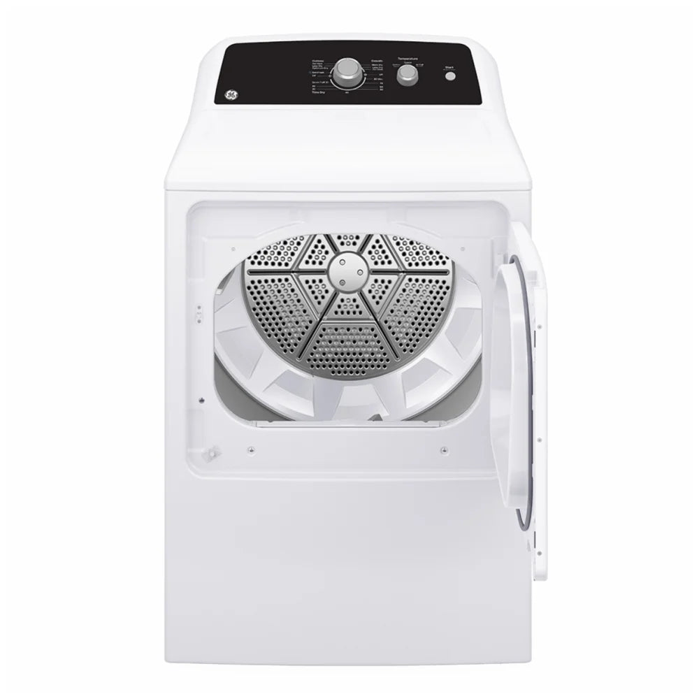 GE GTX34EBMRWS Electric Dryer, 6.2 cu. ft. Dryer Capacity, 13 Dry Cycles, Vented, White colour Category: Electric Dryers