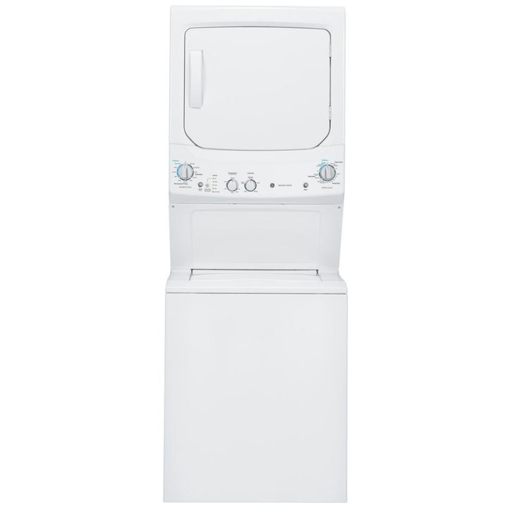 GE GUD27GSSMWW 27 inch Width Washer & Dryer Set, Power Source: Gas, White Washer: 9 Wash Cycles, 800 RPM Spin Speed Refurbished