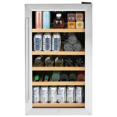 GE GVS04BQNSS Compact Beverage Center, 19 inch Width, 4.1 cu. ft. Capacity, Stainless Steel colour