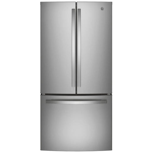 GE GWE19JYLFS /gwe19sp2nws1  / GWE19JYLFFFS French Door Refrigerator, 33" Width, ENERGY STAR Certified, Counter Depth, 18.6 cu. ft. Capacity
